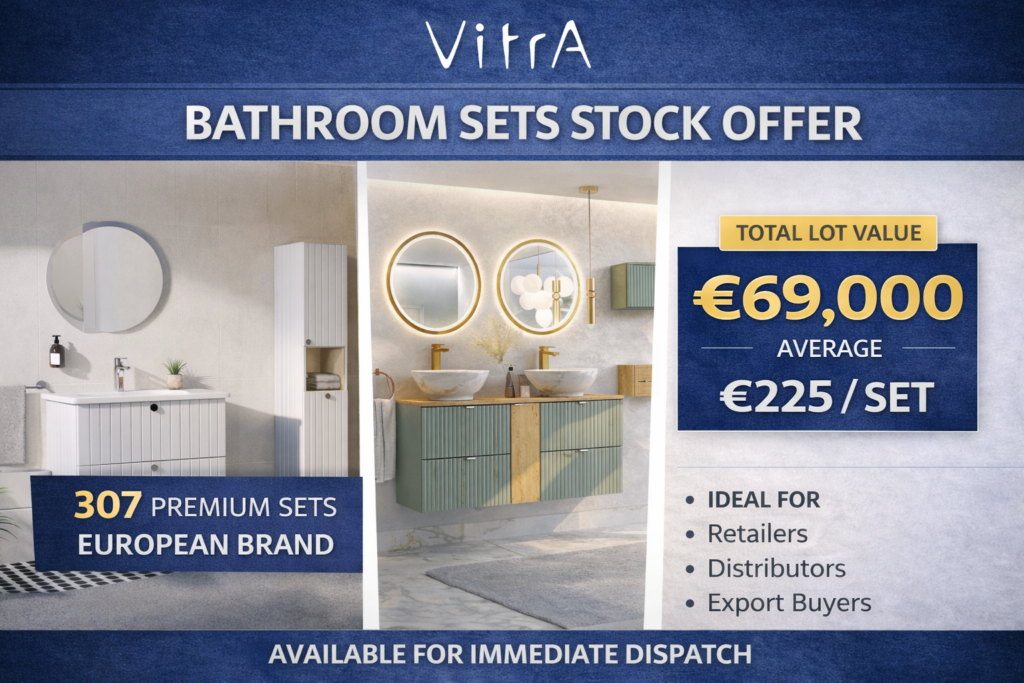 VitrA Badezimmermöbel Sonderposten – 307 Waschbecken Sets mit Badmöbeln eines europäischen Markenherstellers für Großhandel und Export verfügbar.