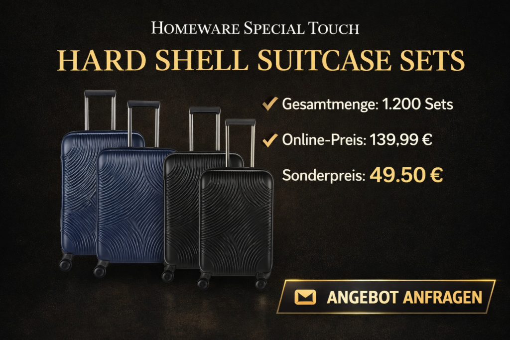 Hard Shell Koffer Sets Sonderposten – Hartschalen-Reisekoffer Sets für Großhandel und Exportmärkte mit stark reduziertem Sonderpreis.