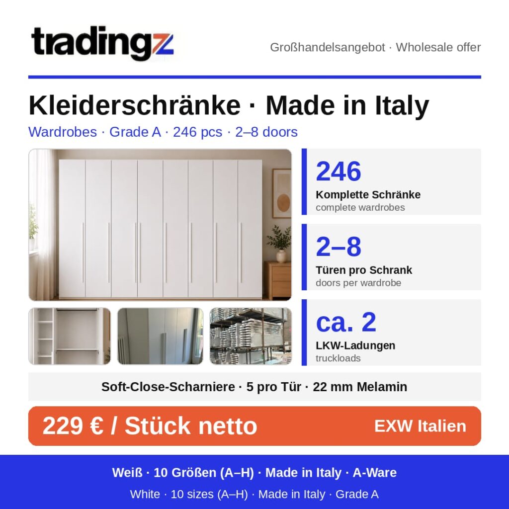 Italienische Kleiderschränke – Großposten