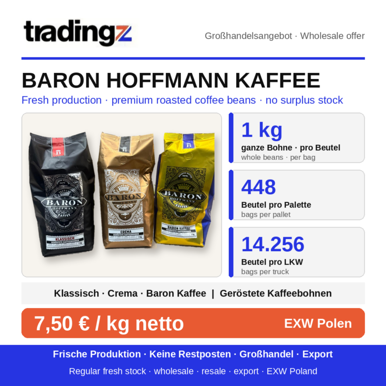 Baron Hoffmann Kaffee – Großhandelsposten